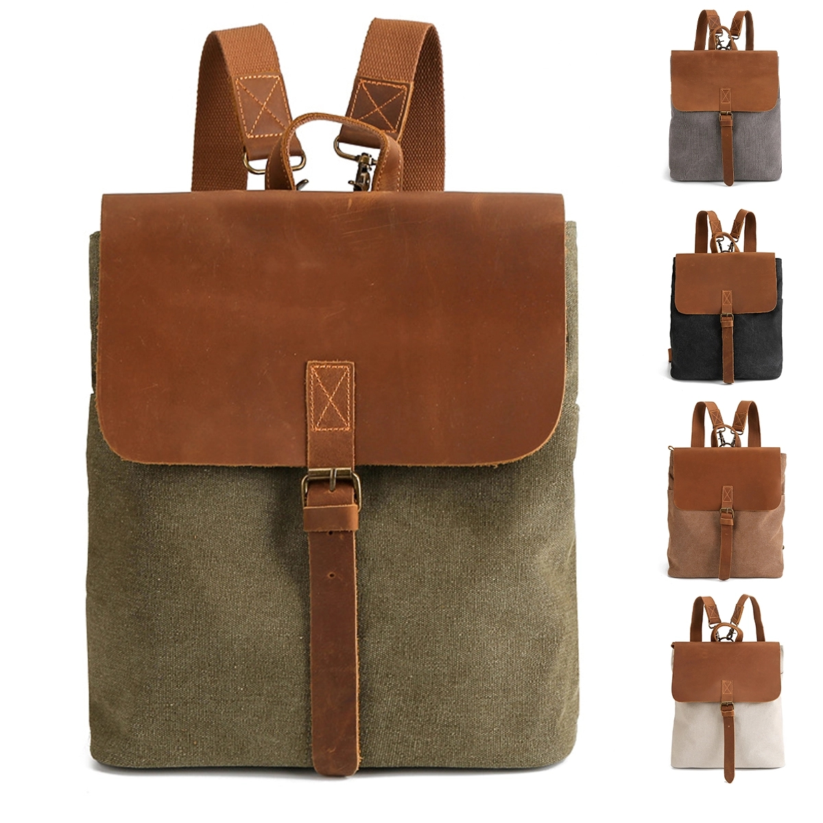 Canvas One Shoulder Crossbody Backpack 2