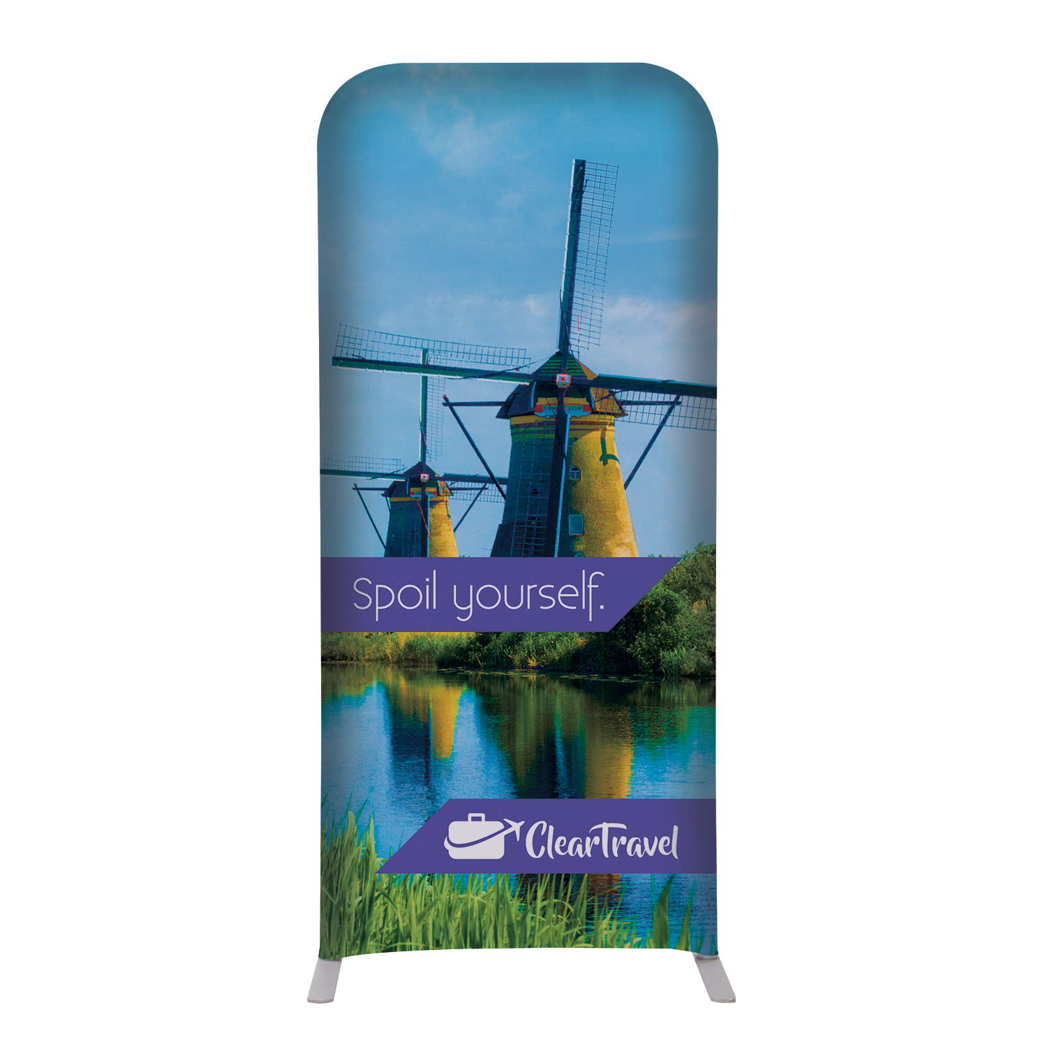 2'W x 54"H EuroFit™ Straight Wall Kit (Recycled Polyester Knit) 12