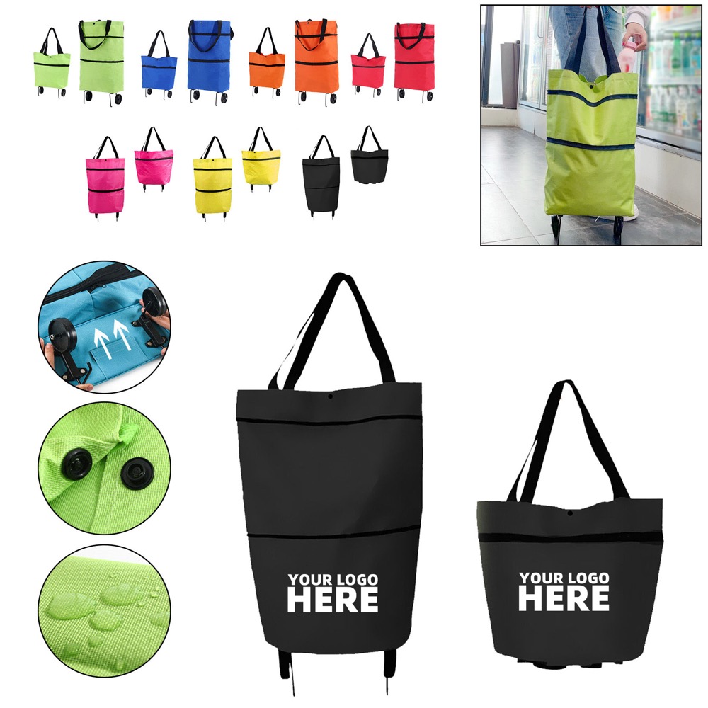 Folding Wheeled Shopping Tote 1