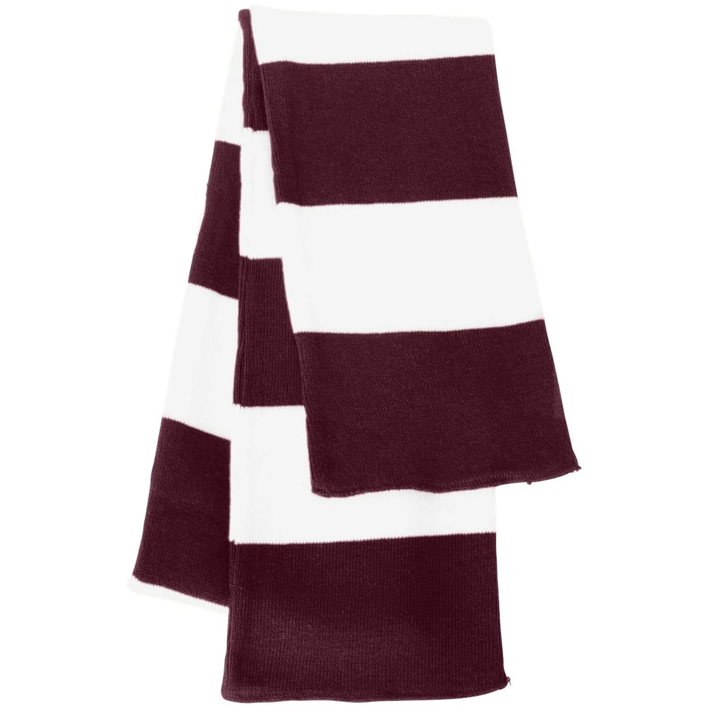 SPORTSMAN RUGBY-STRIPED KNIT SCARF 9