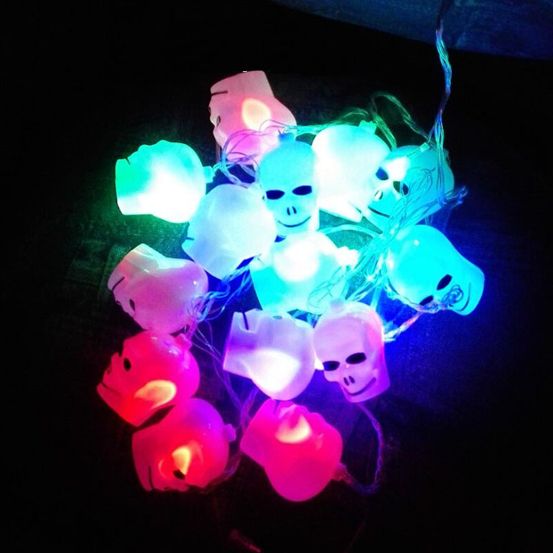 16 Pcs Halloween LED Zombie Skulls Light 4
