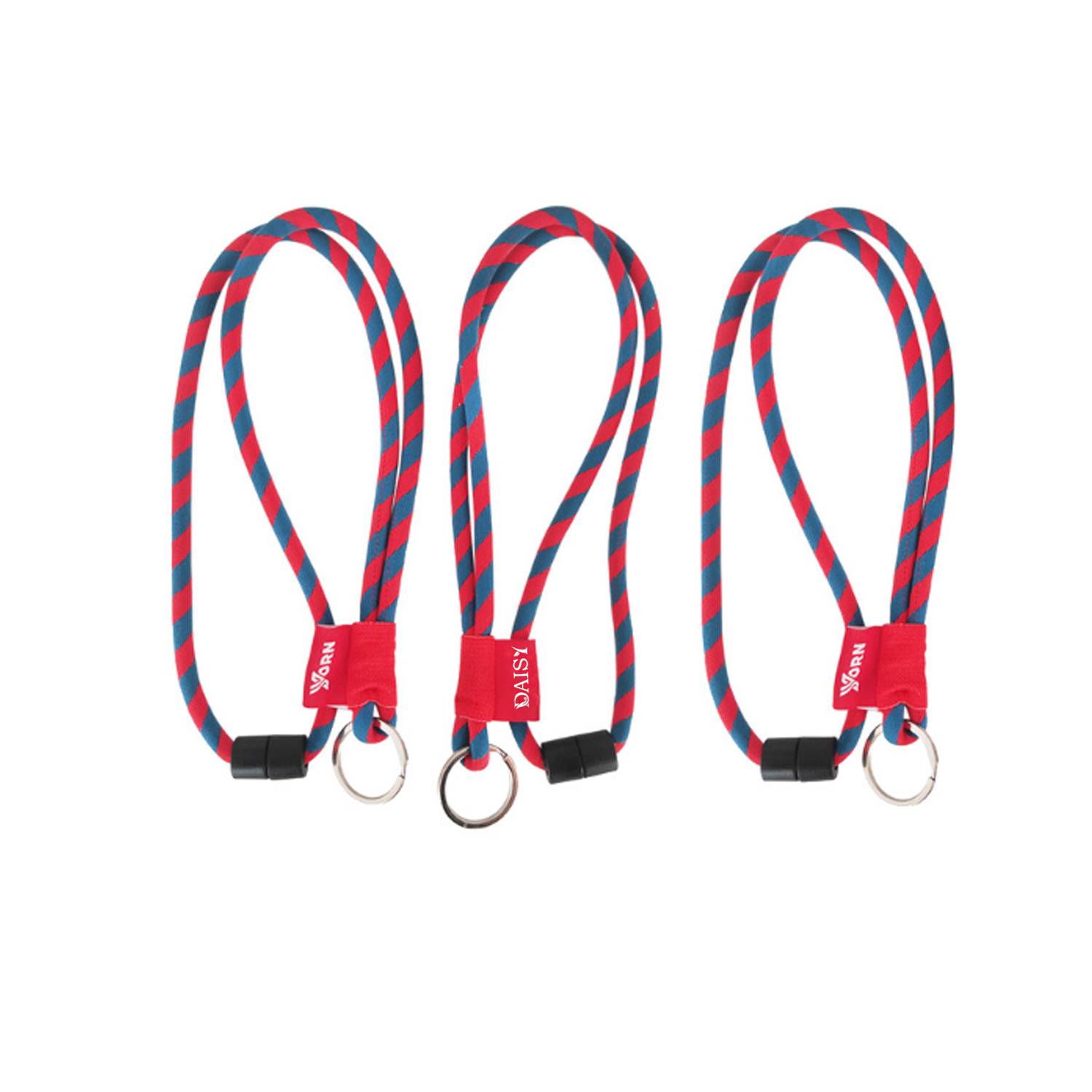 Custom Woven Elastic Lanyard with Safety Breakaway 5