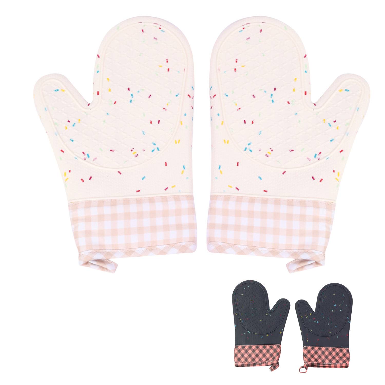 Heat-Resistant Kitchen Silicone Oven Mitt 8