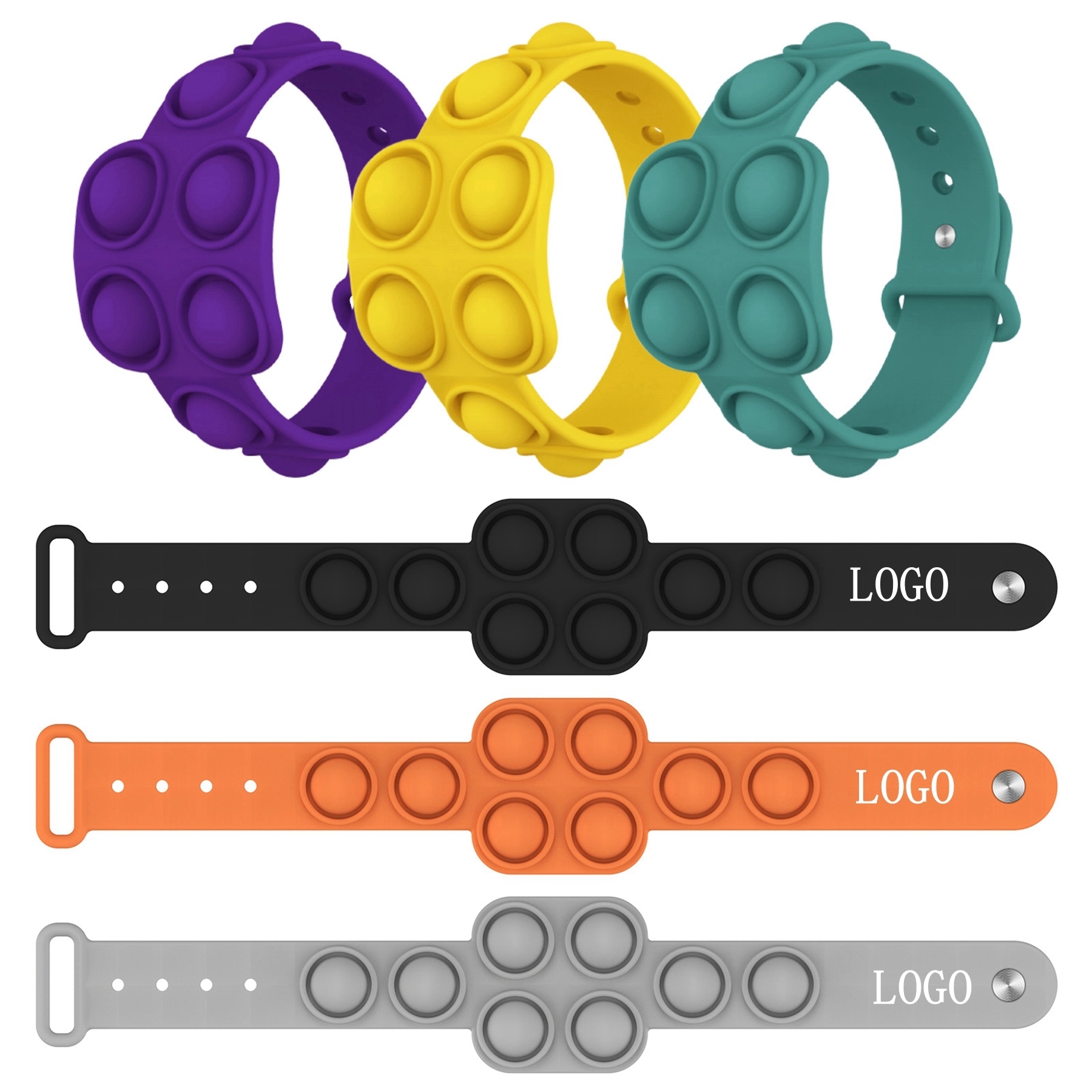 Push Bubble Sensory Fidget Bracelet Toy 5