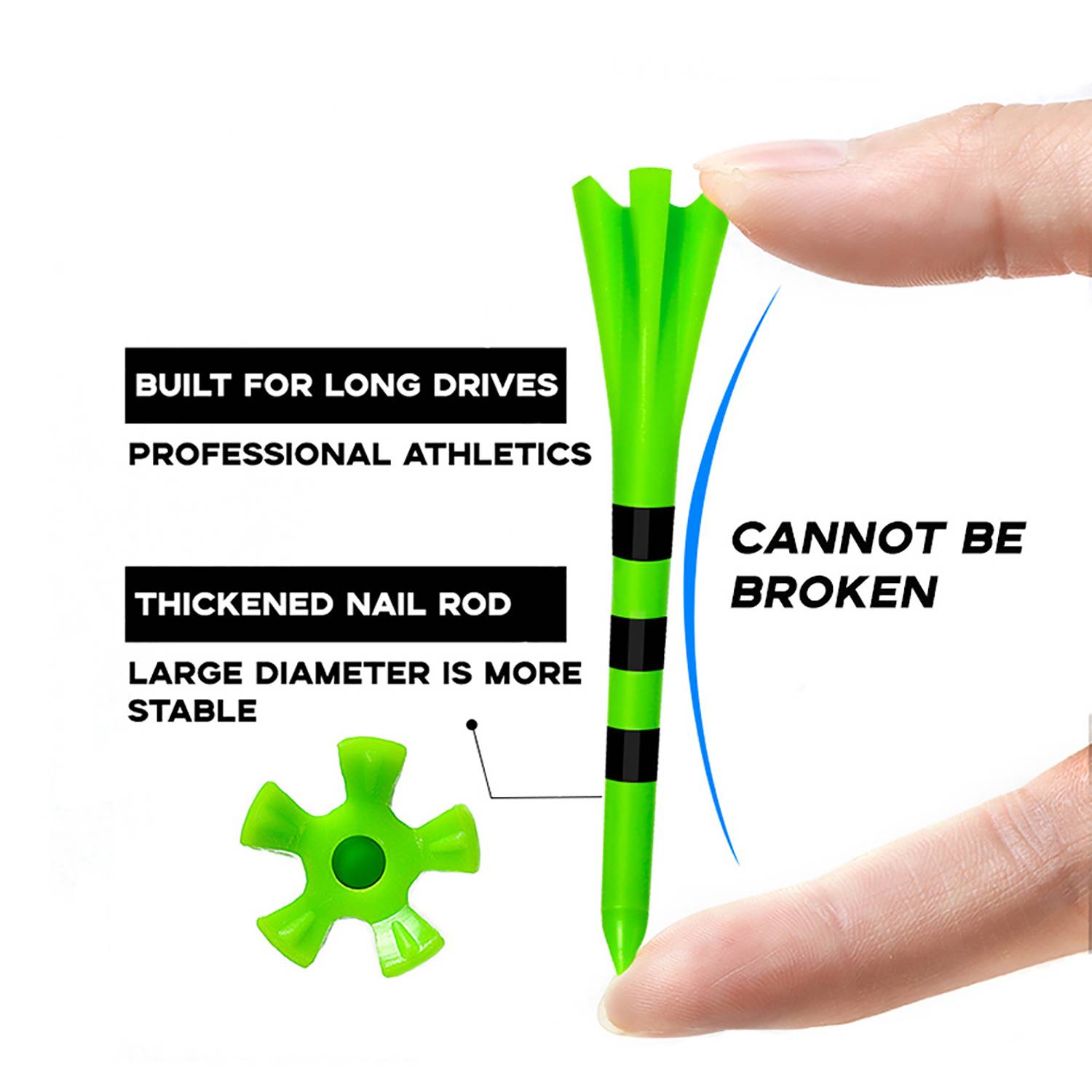 Wear-Resistant Plastic Golf Tees 1