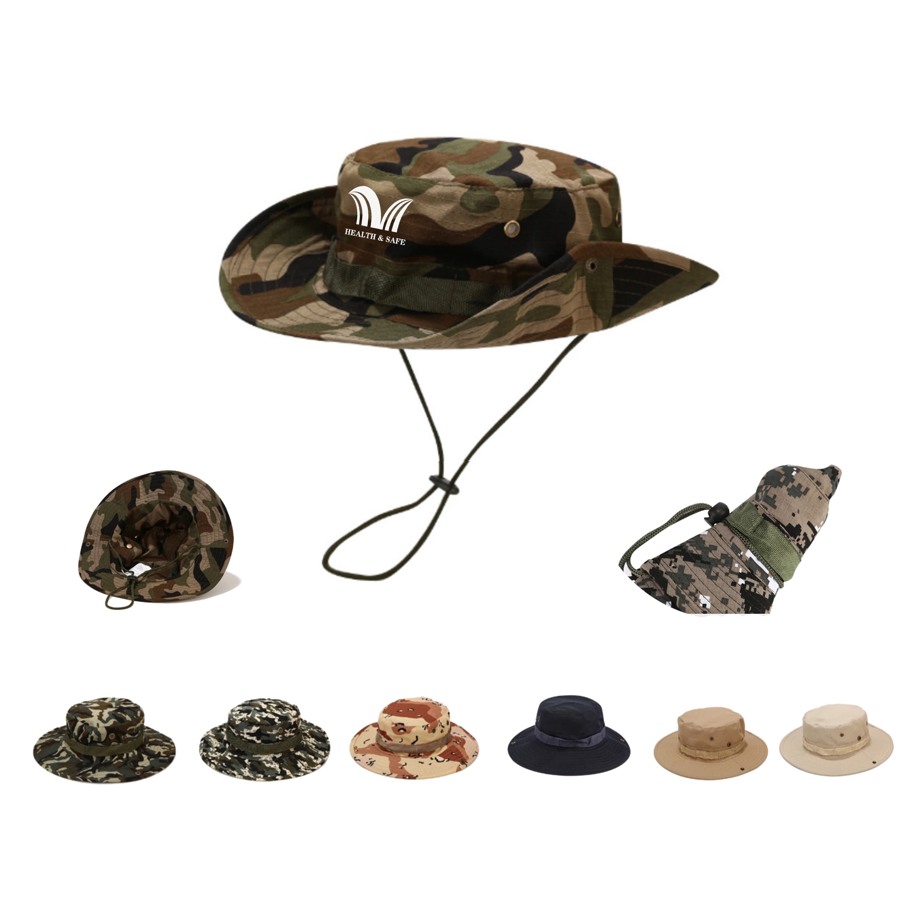 Camouflage Packable Bucket Beach Sun Camo Safari Hat 3