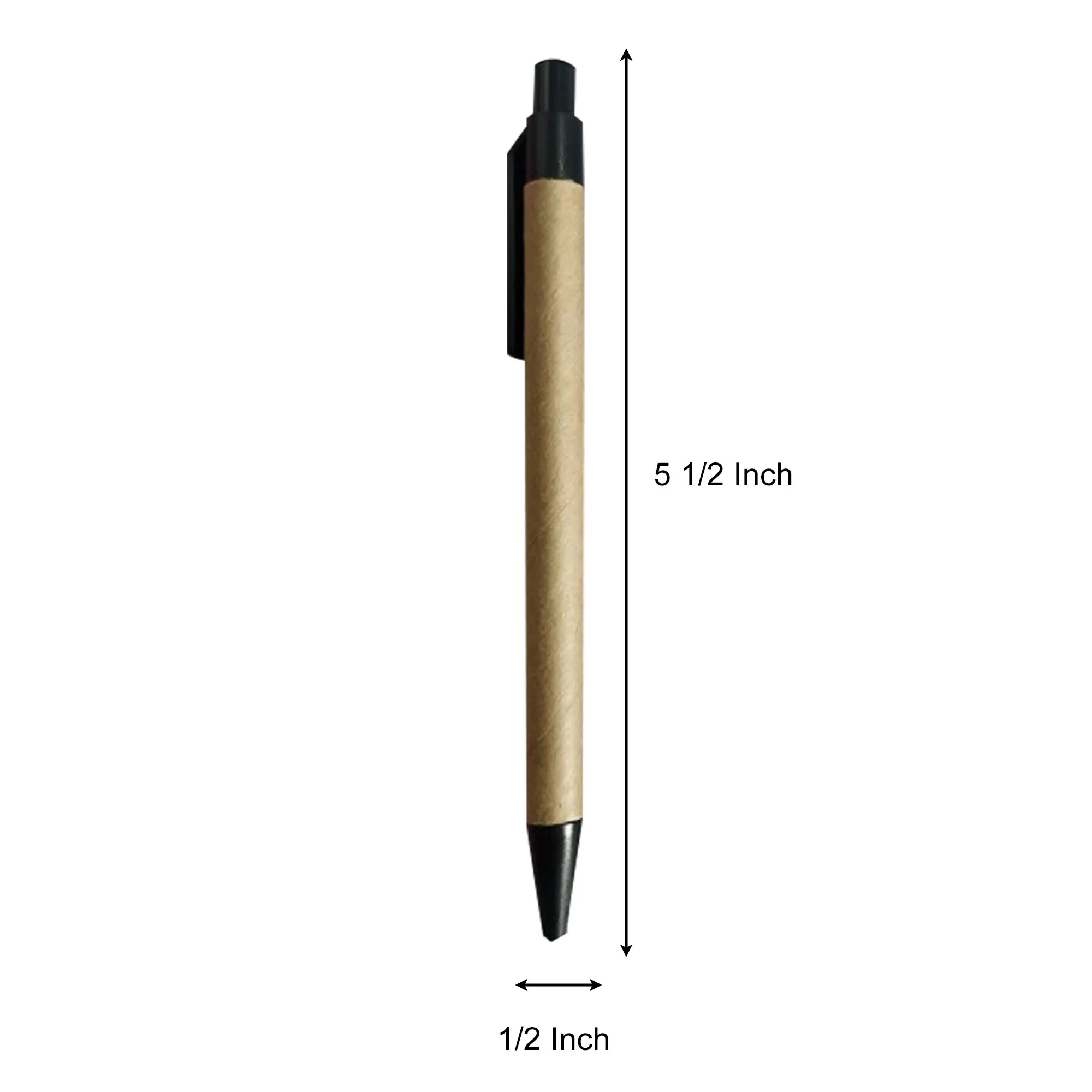 MOQ 500 Paper Ballpoint Pen 5.5" x 0.5" 5