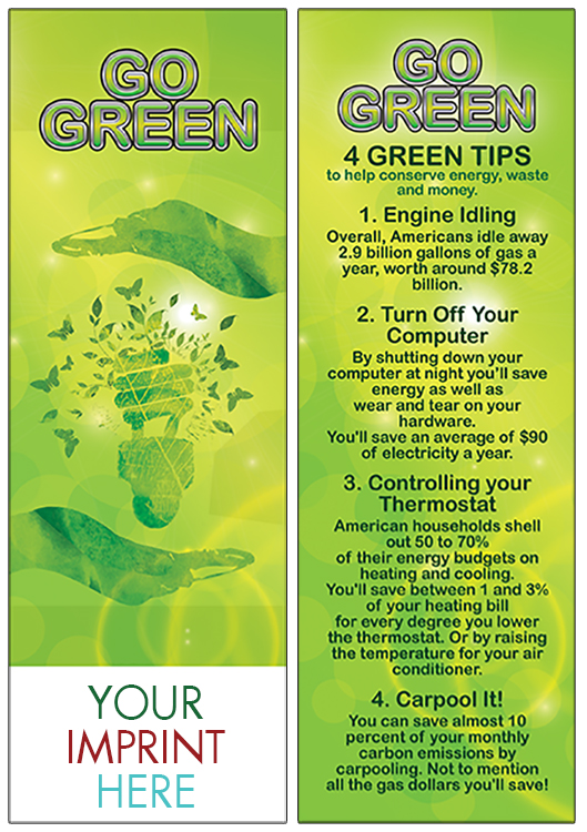 BOOKMARK - Go Green Bookmark 1