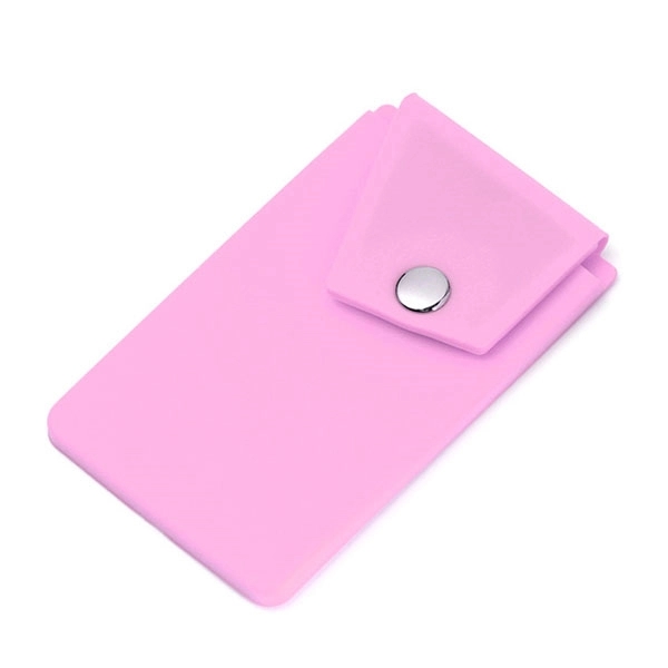Silicone Phone Wallet Snap Pocket Cell Stand 9