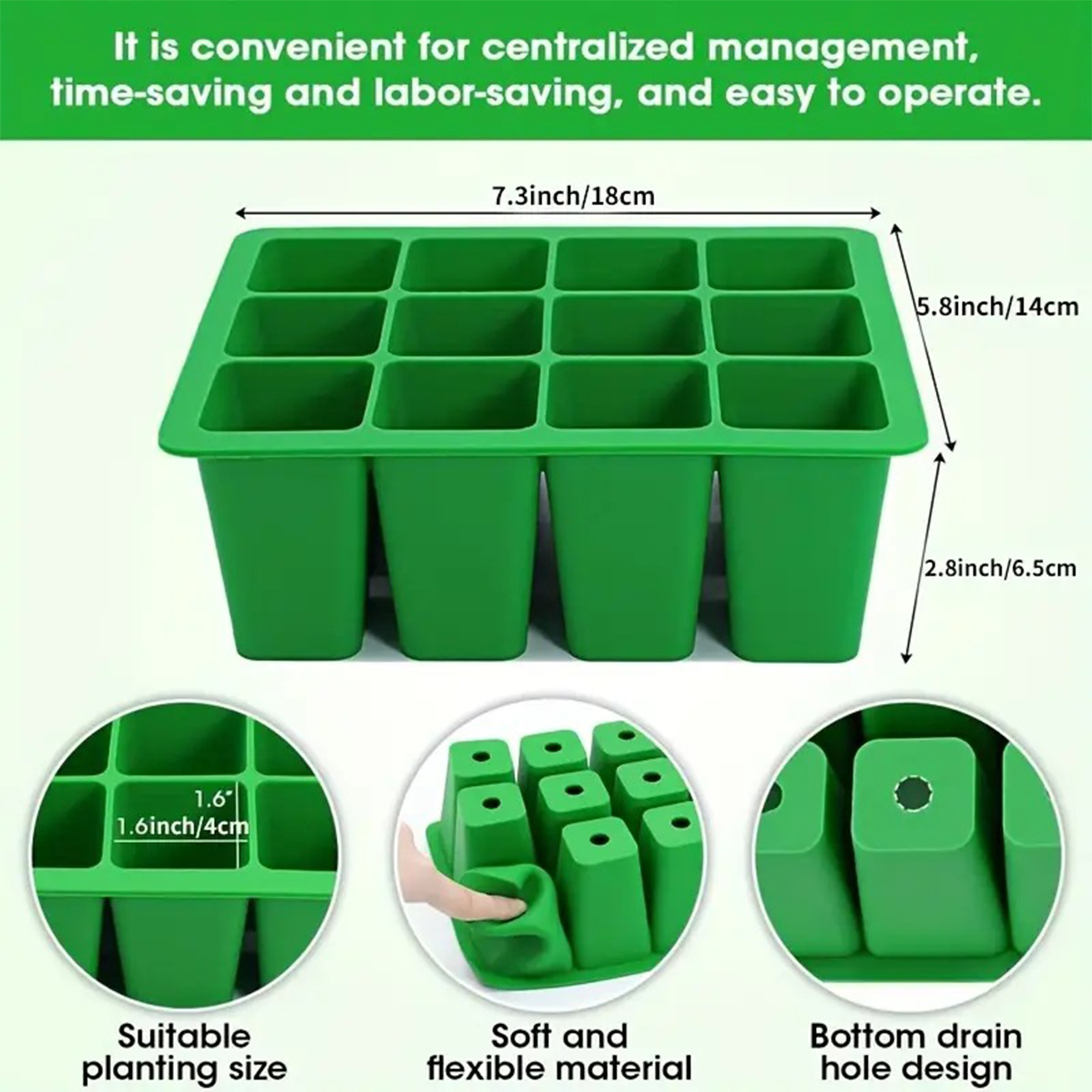 Silicone Anti Drop Durable Seedling Pot 6