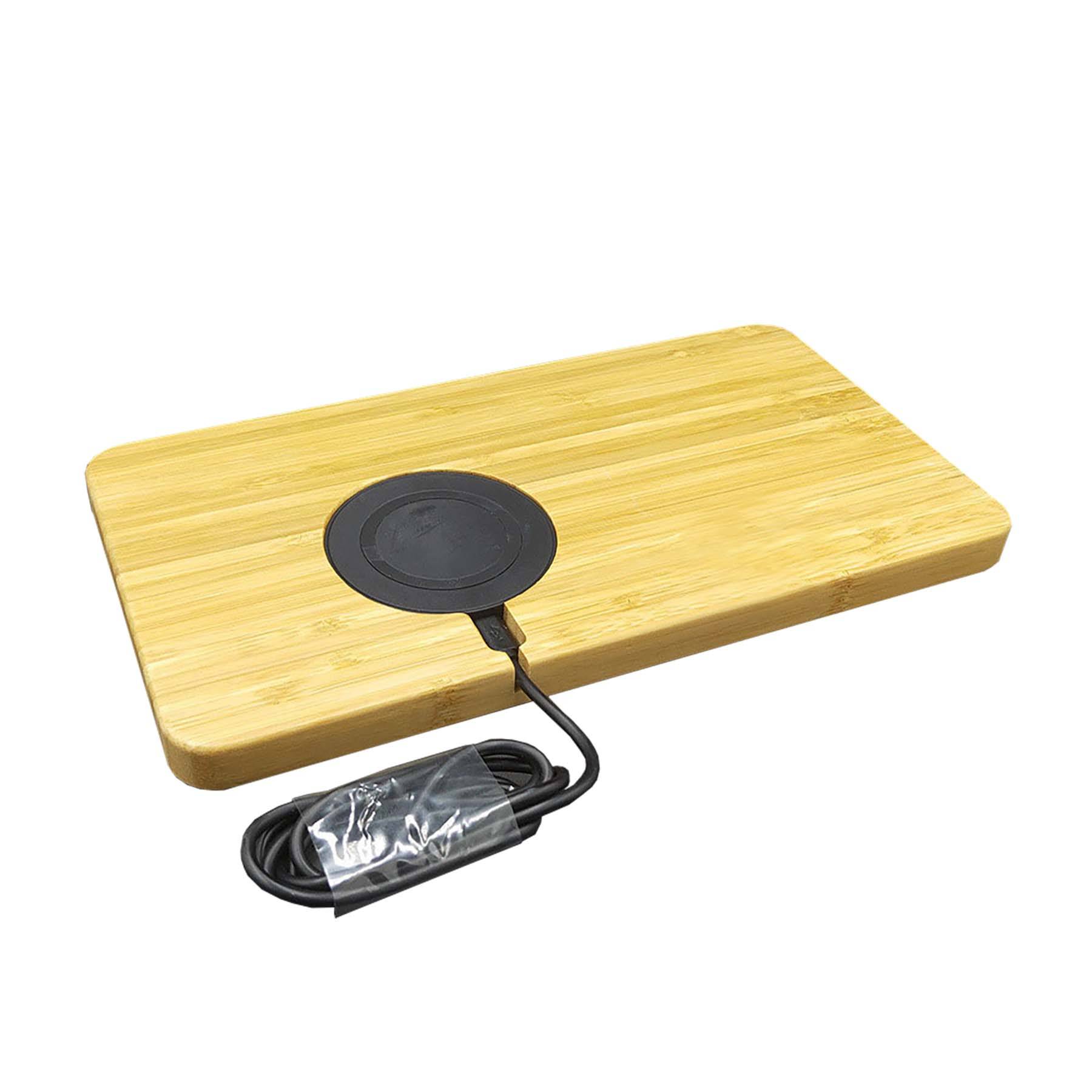Bamboo Wireless Charging Custom Desktop Organizer 2