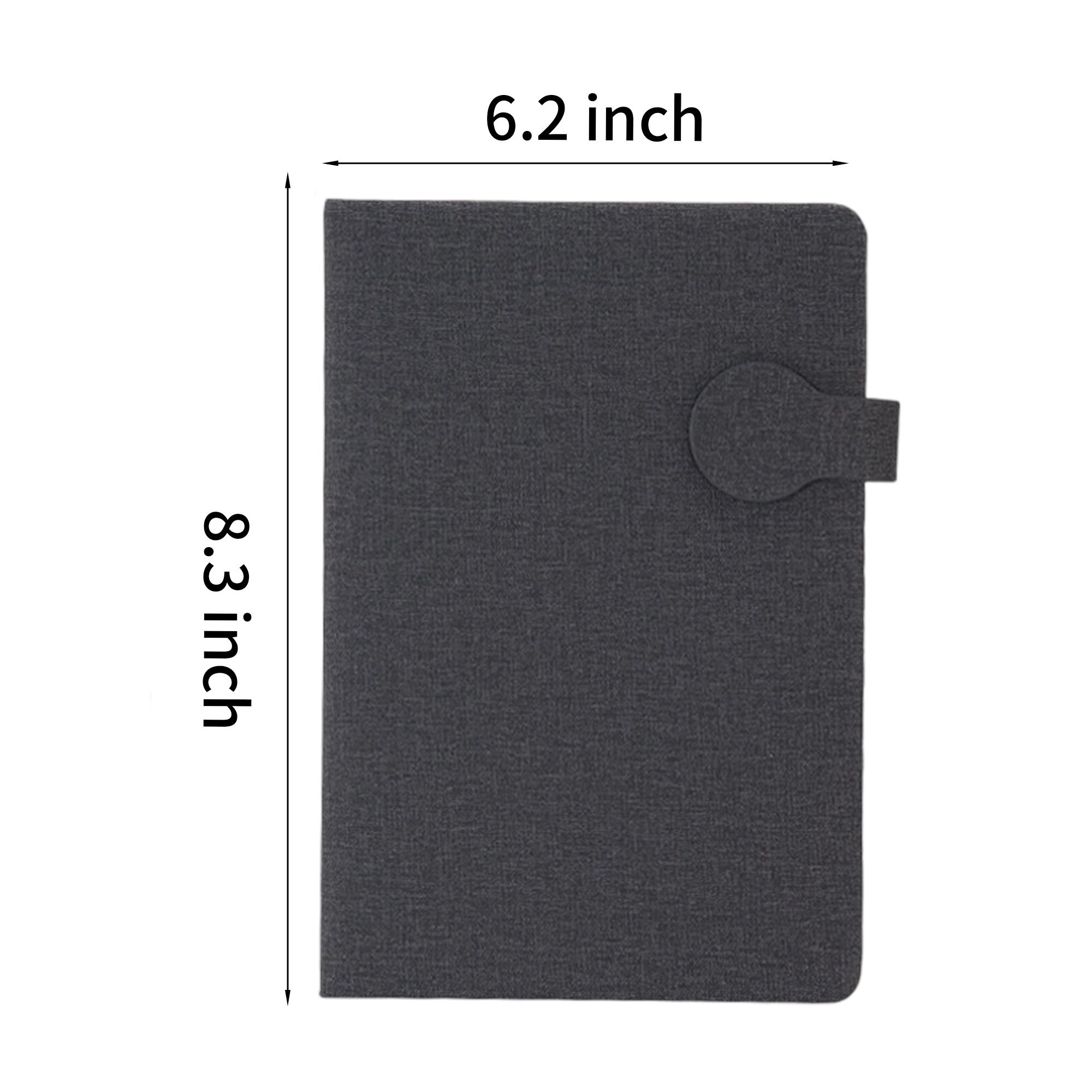 PU Leather Magnetic Closure Journal With Ribbon Bookmark 8.3" x 6.2" 6