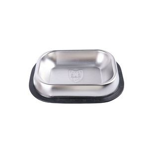 Small Rectangle Metal Pet Food Bowl 4