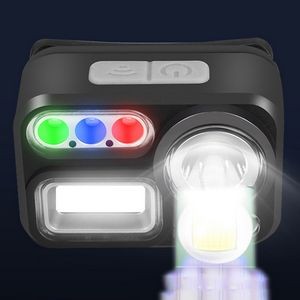 RGB Lights Sensitive Rechargeable Head Flashlight 2
