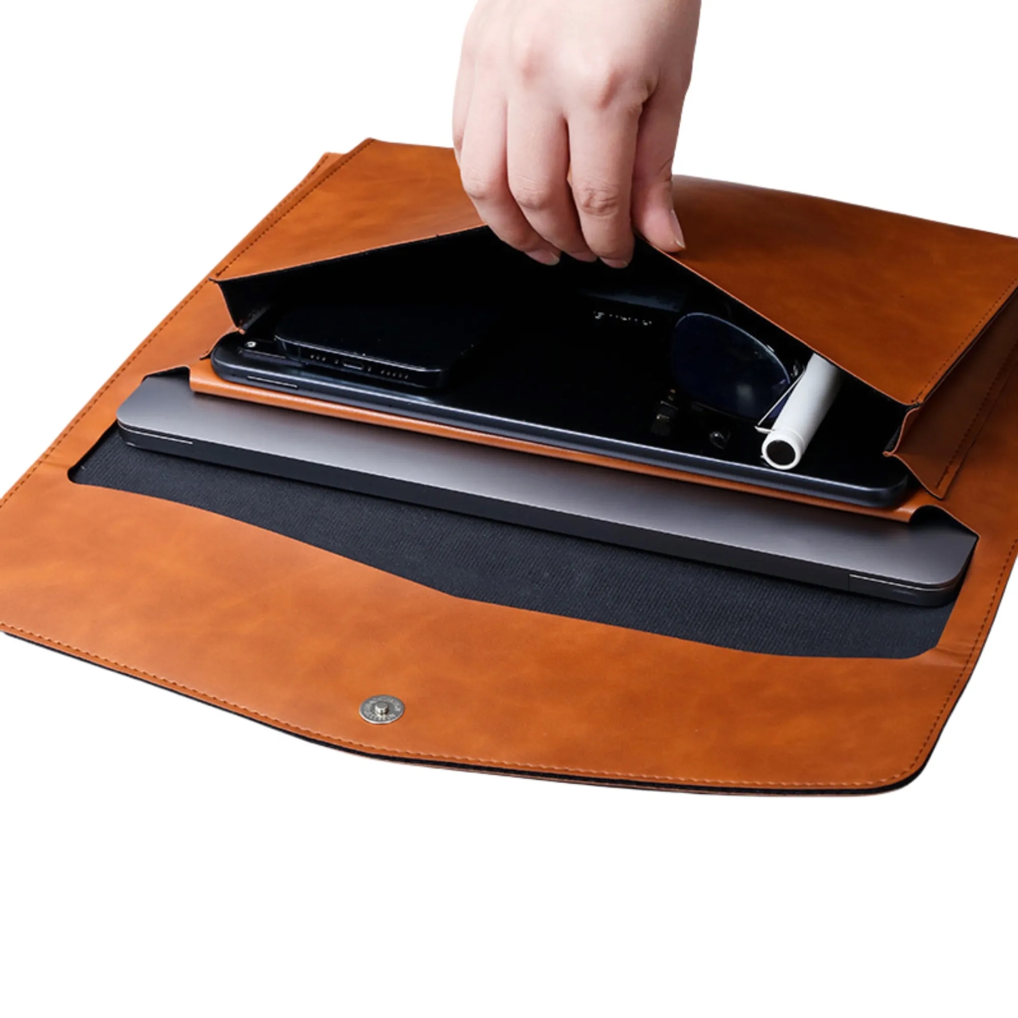 Leather A4 Envelop Document Folder File Bag Free Shipping 1