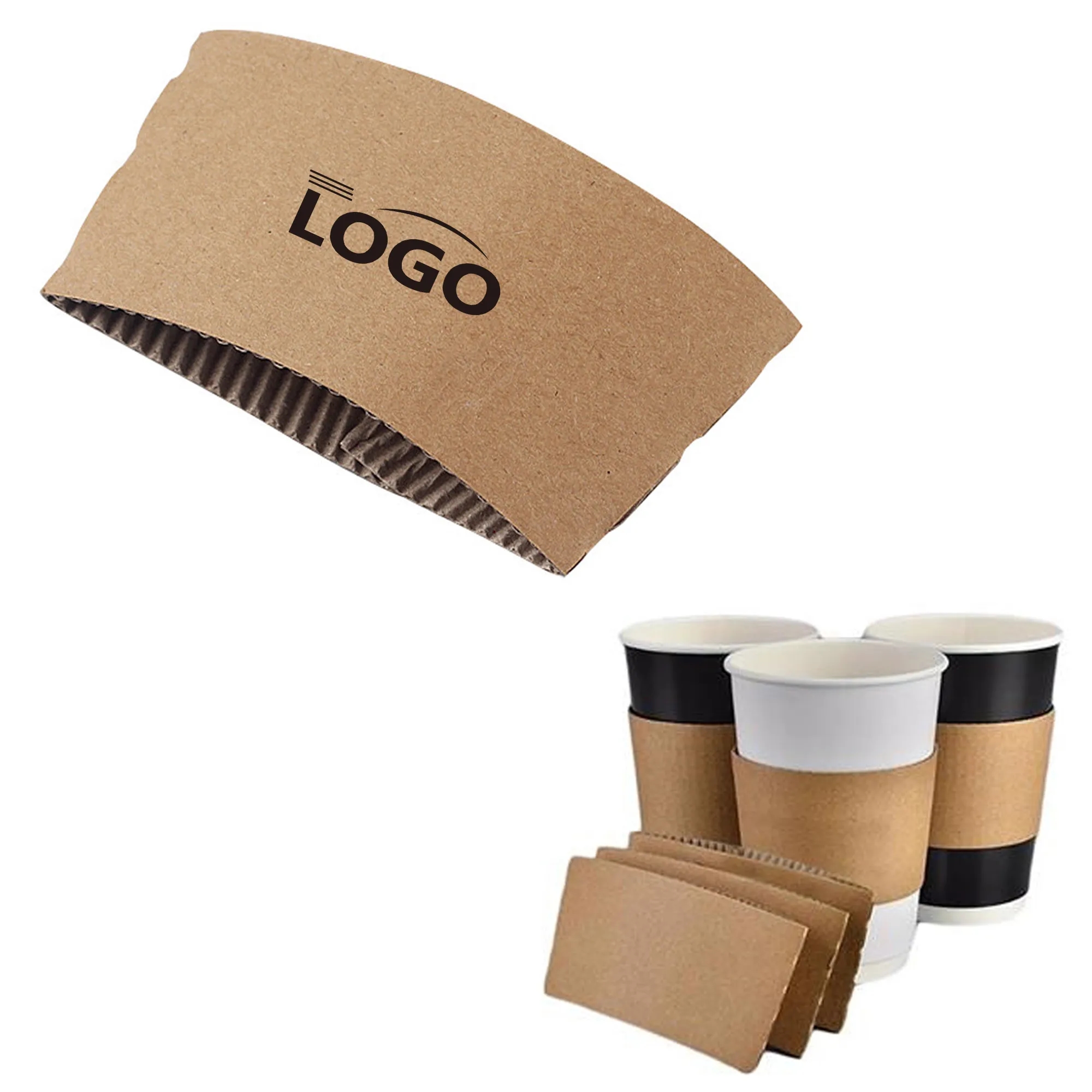 Kraft Coffee Clutch Insulated Beverage Wraps MOQ 50pcs 4