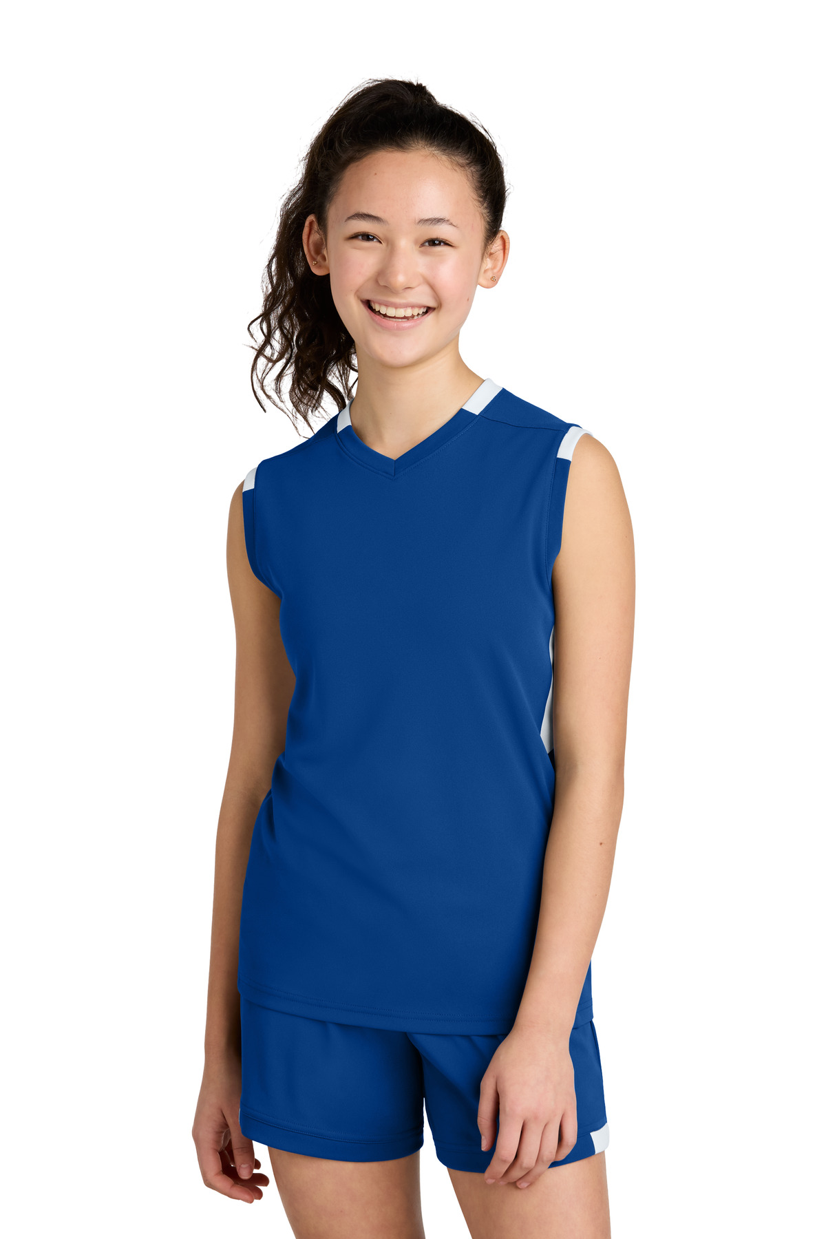 Sport-Tek Youth Club Sleeveless V-Neck YST441 22
