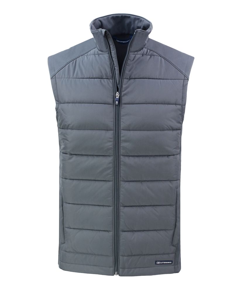 Cutter & Buck Evoke Recycled Honeycomb Fleece Mens Hybrid Full Zip Vest 4
