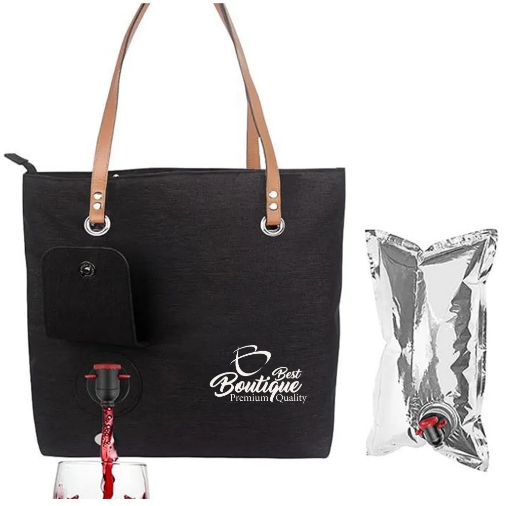 Leakproof Insulated Wine ToteBag w/ Hidden Spout Compartment 2