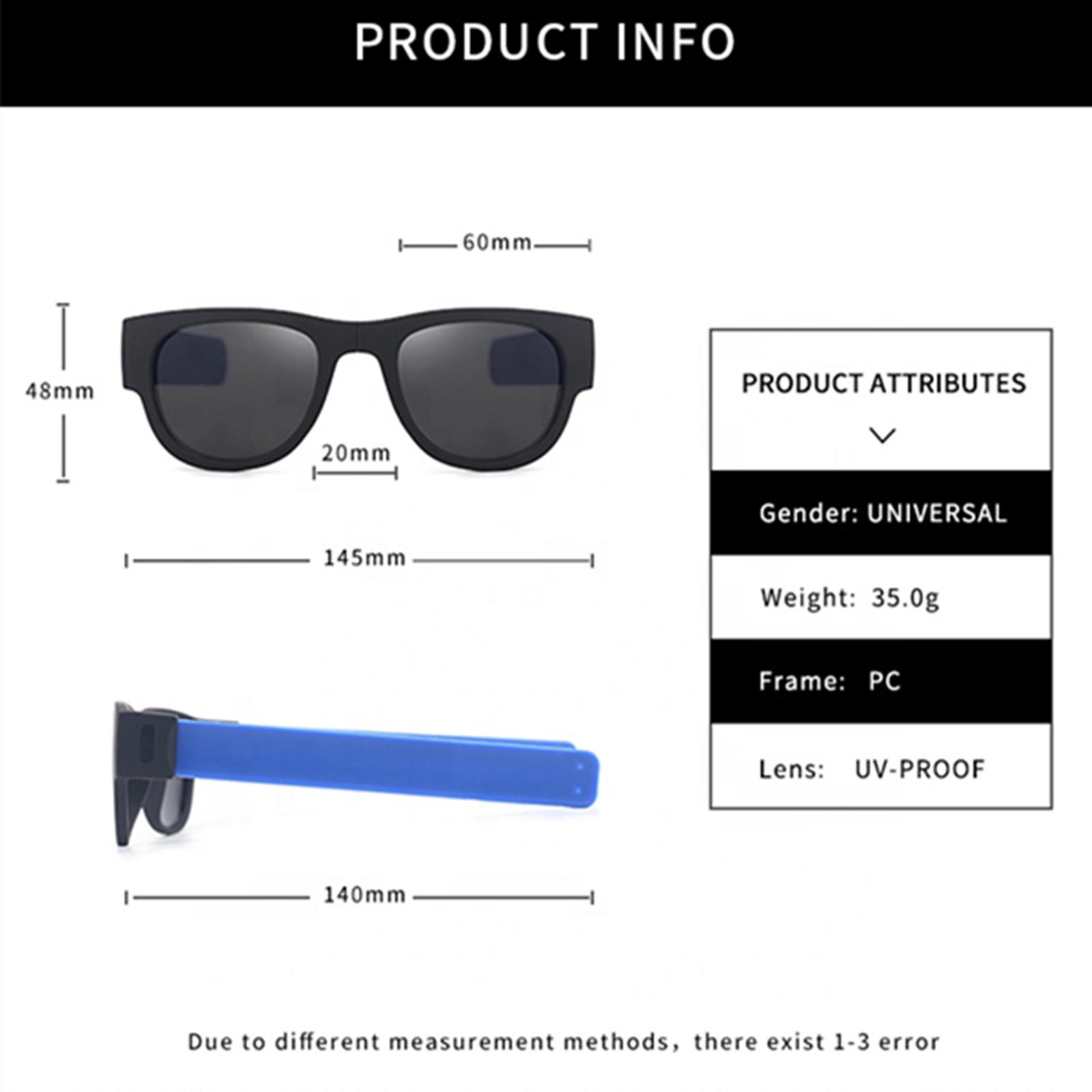 Slap Foldable Bracelet Sunglasses 1
