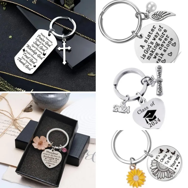 Fashion stainless steel key chain pendant jewelry gift 4