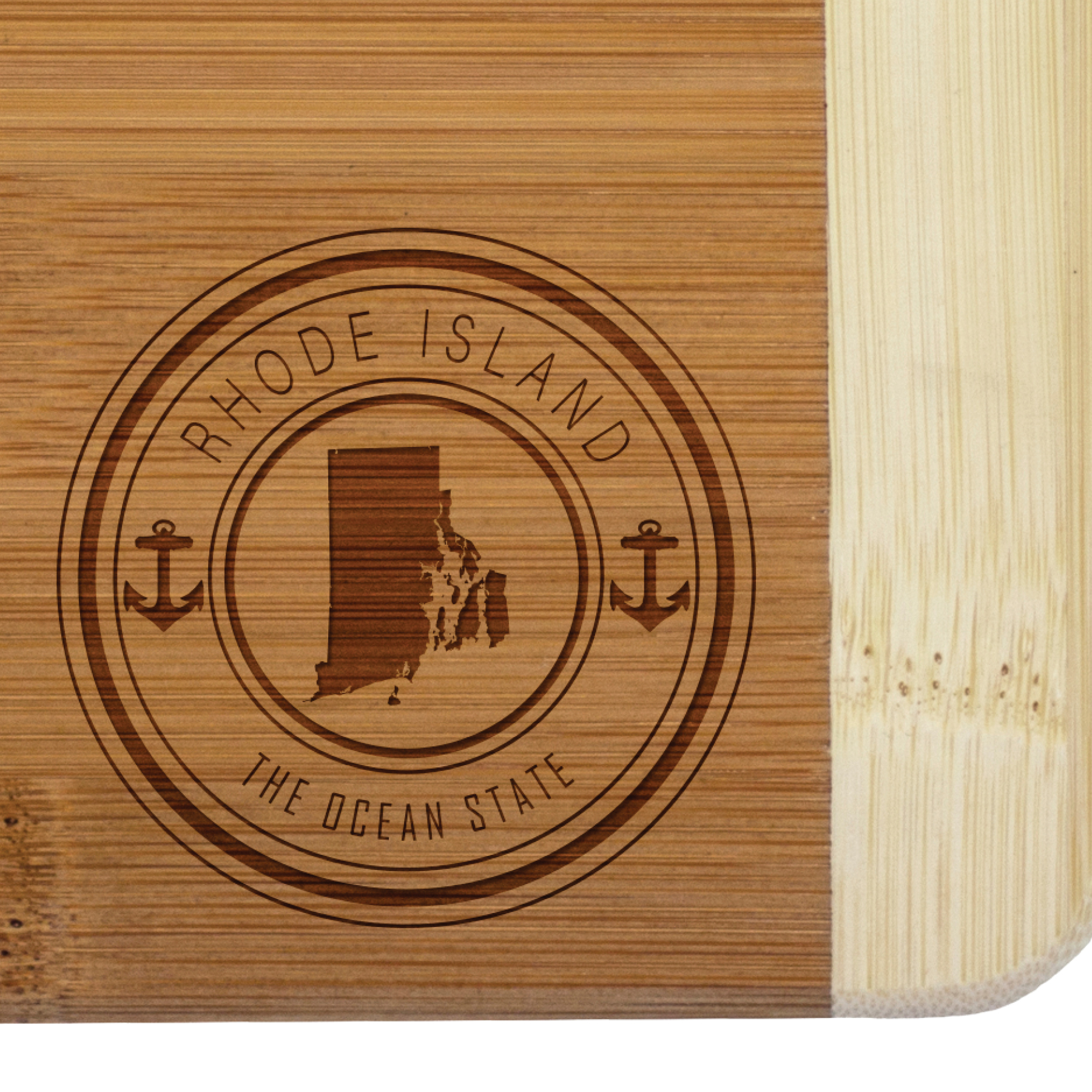 Rhode Island State Stamp 2-Tone Bar Board 3