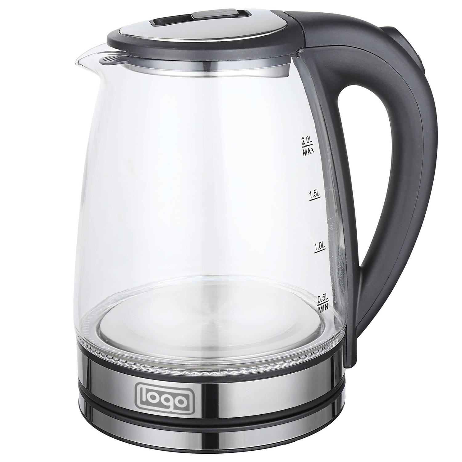 68 OZ LED Glass Stainless Steel Electric Kettle 4
