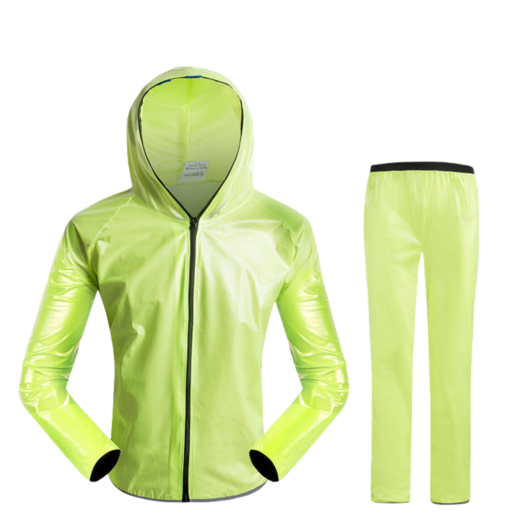 Breathable PU Raincoat Suit Reflective Poncho Jacket 2