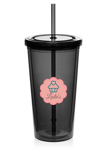 20 oz. Double Wall Acrylic Tumblers With Straws 15