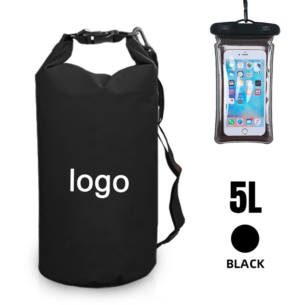 Outdoor Adventure Waterproof PVC Dry Bag with Phone Case - 5L Capacity 1