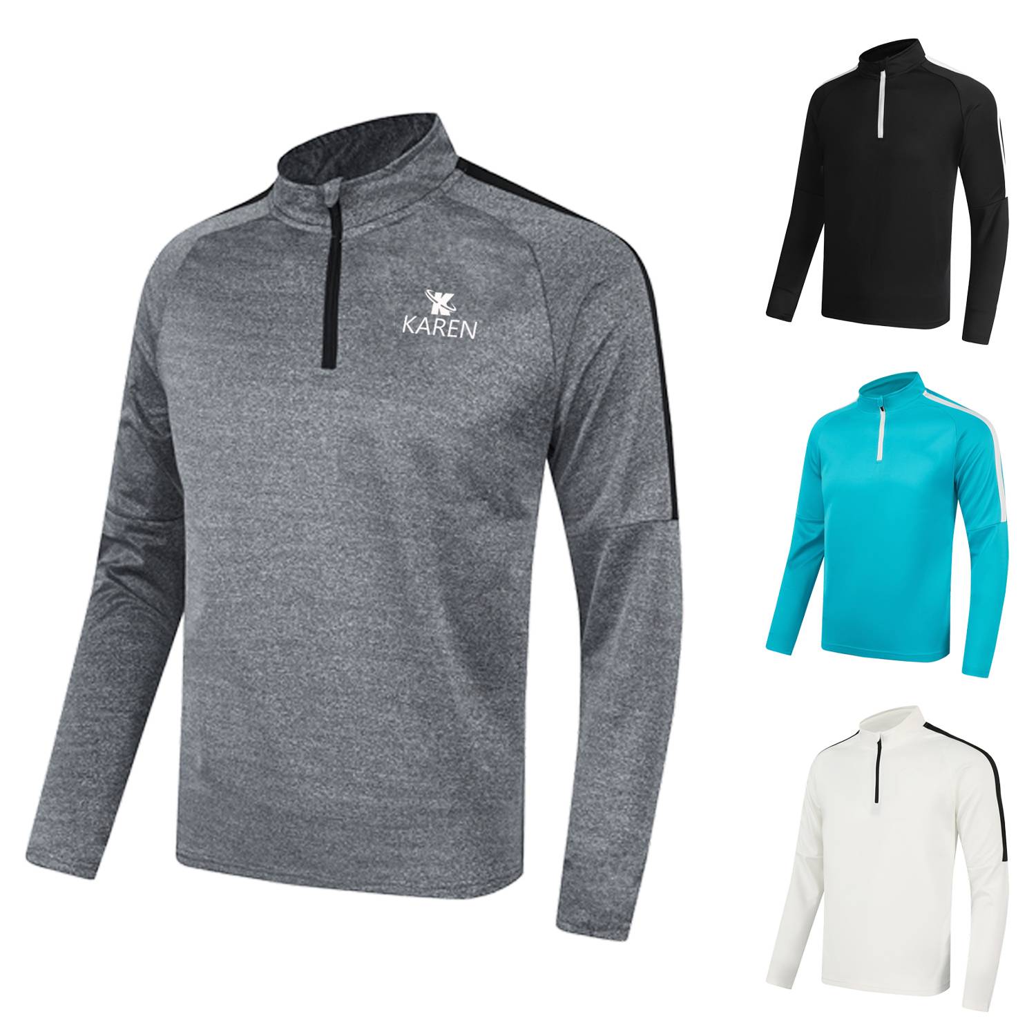 Outdoor Training Half Zip Stand Collar jacket 1