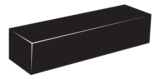 Black Acrylic Pedestal Box 2" x 12" x 2"