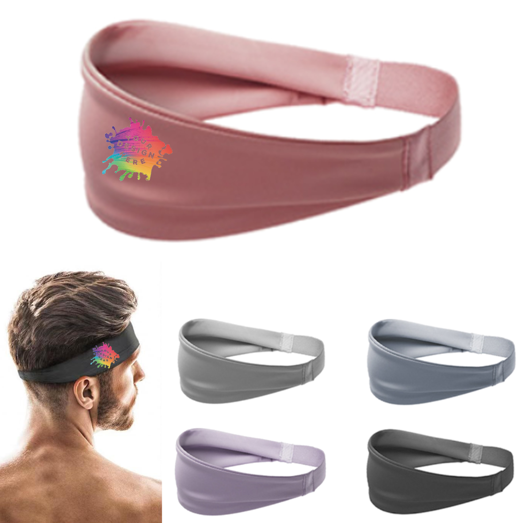 Full Color Polyester sweatwicking headband MOQ 50 3