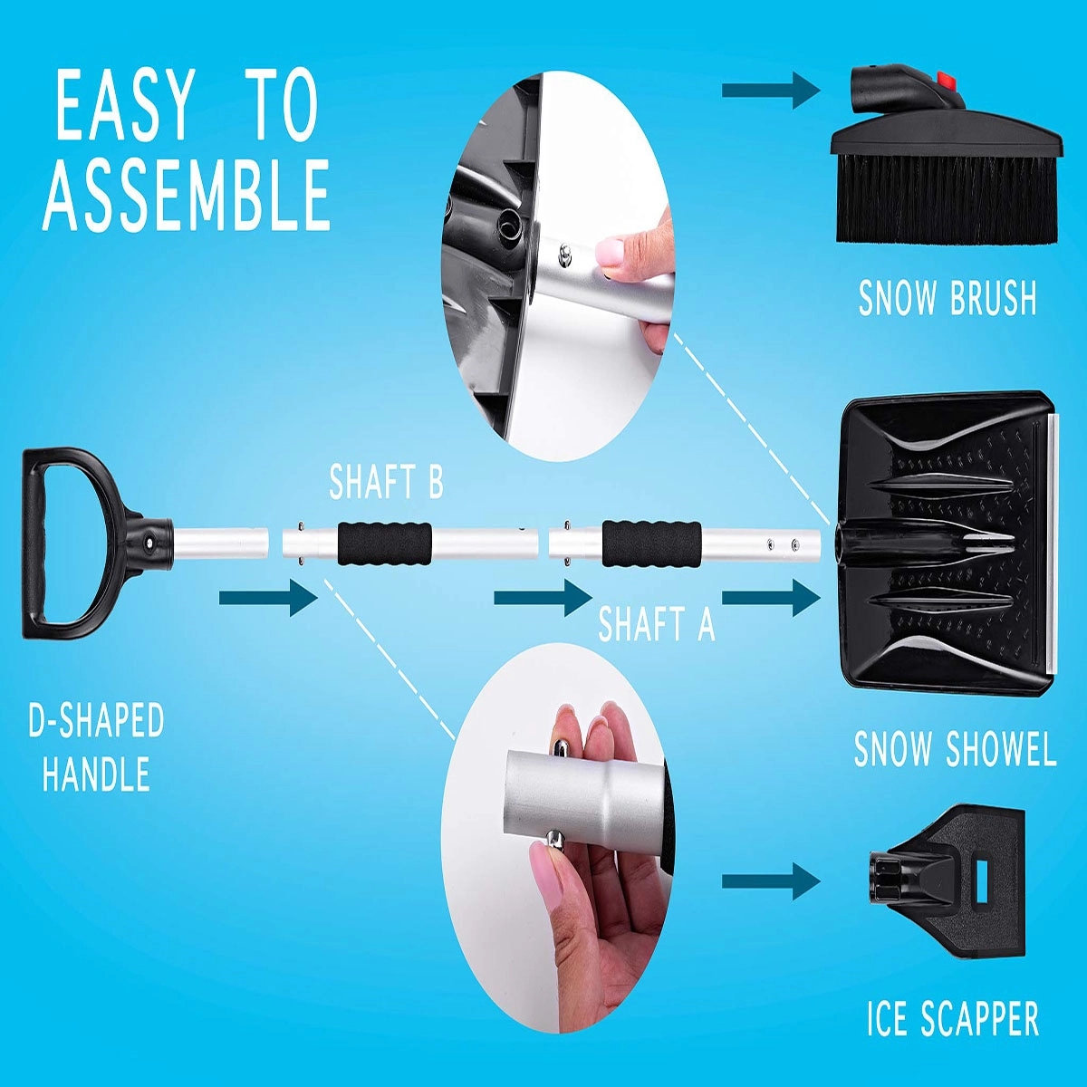 3-In-1 Snow Shovel With Brush 4