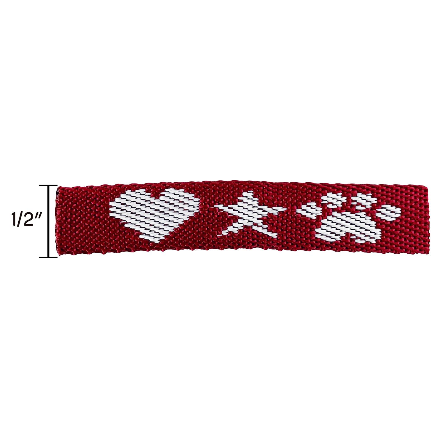 1/2" Woven Wristband w/ Clear Slide Closure - "Platinum" Weave 8