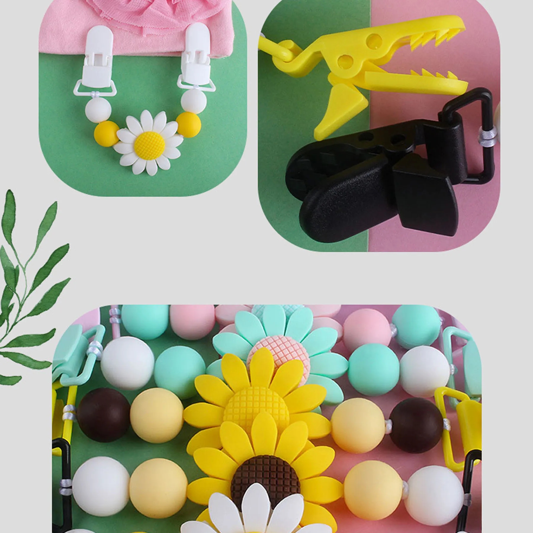 Sunflower Pacifier Chain 4
