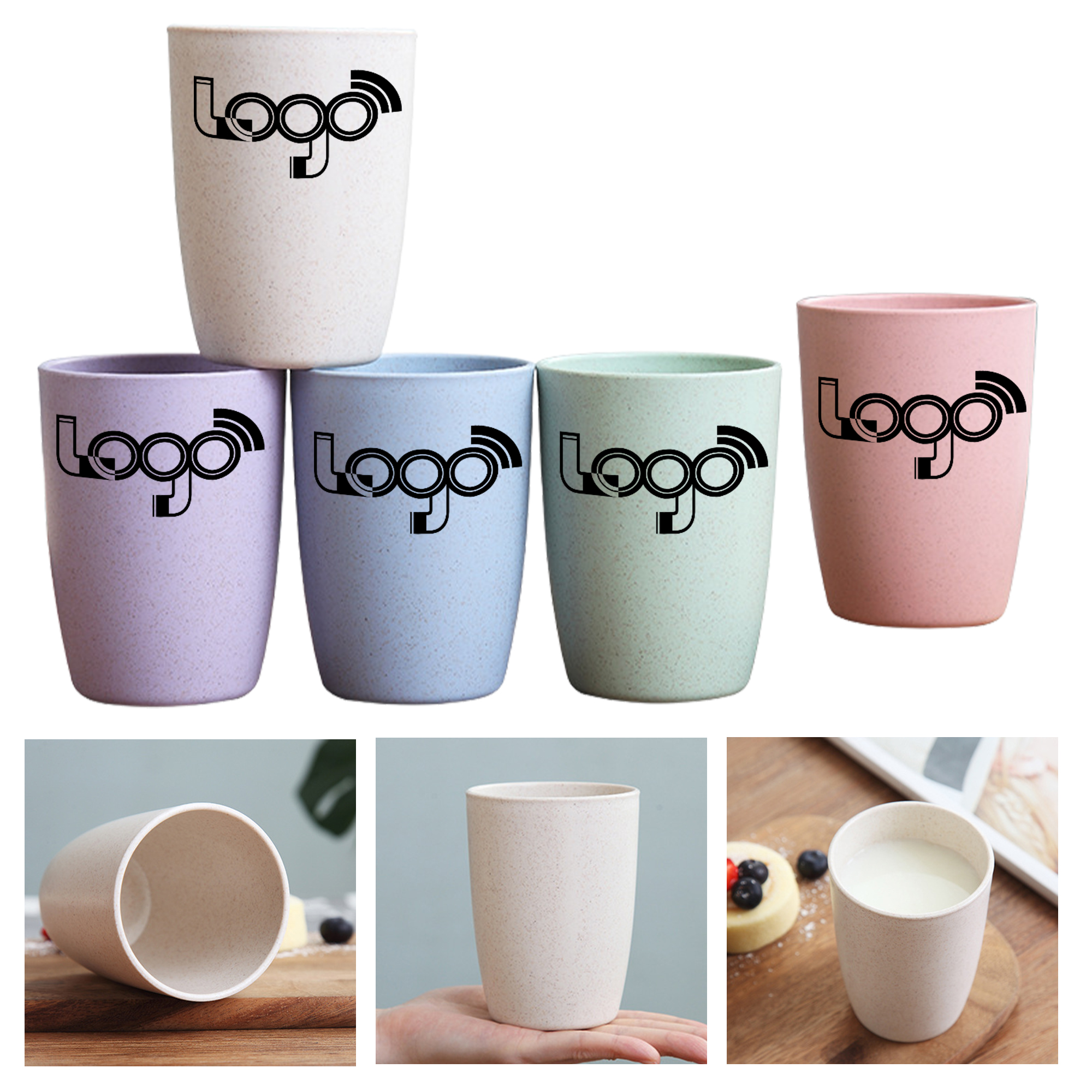 14oz Biodegradable Wheat Straw Cup 2