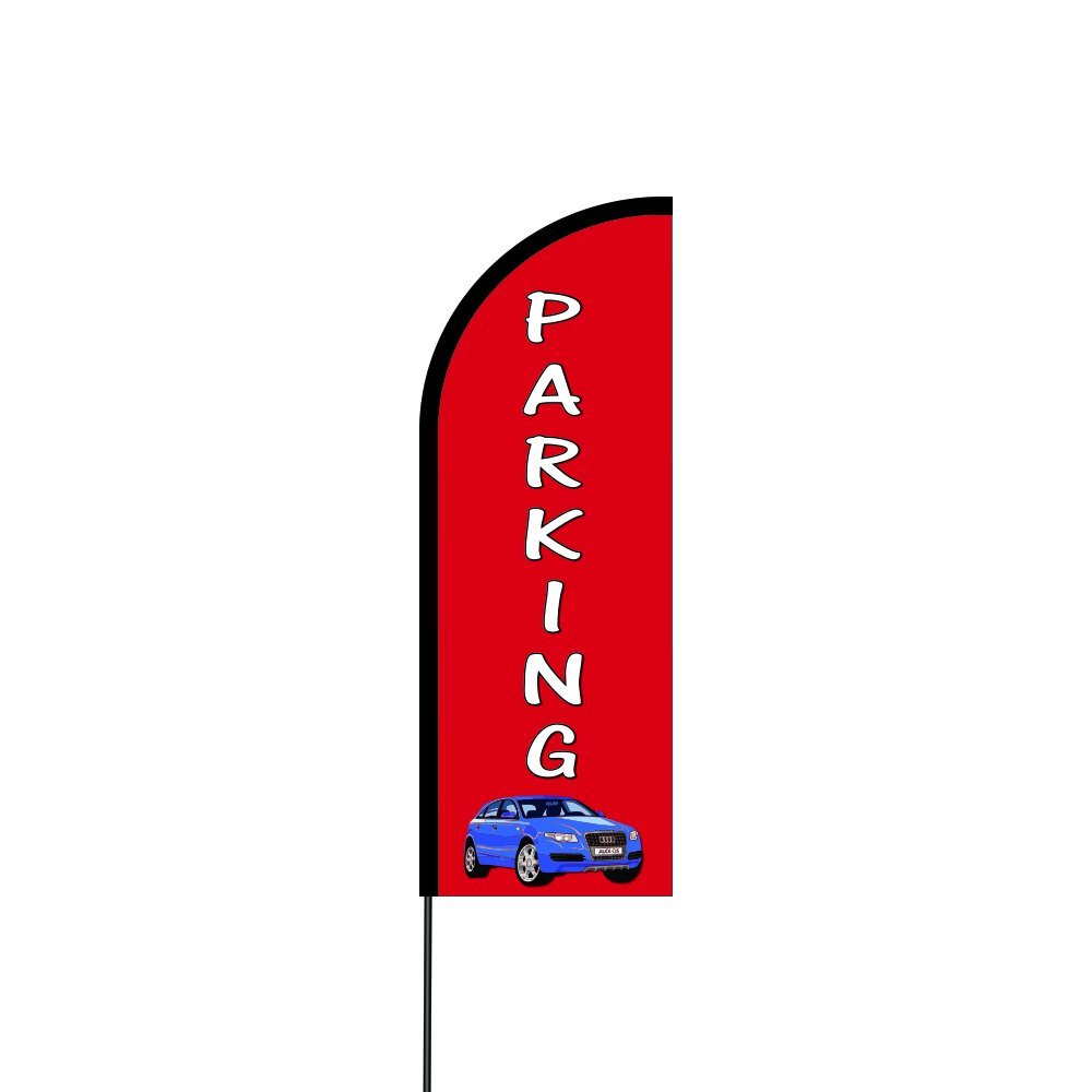 Parking Flag Kit 14' Feet Feather Flag Sign Outdoor Banner 2