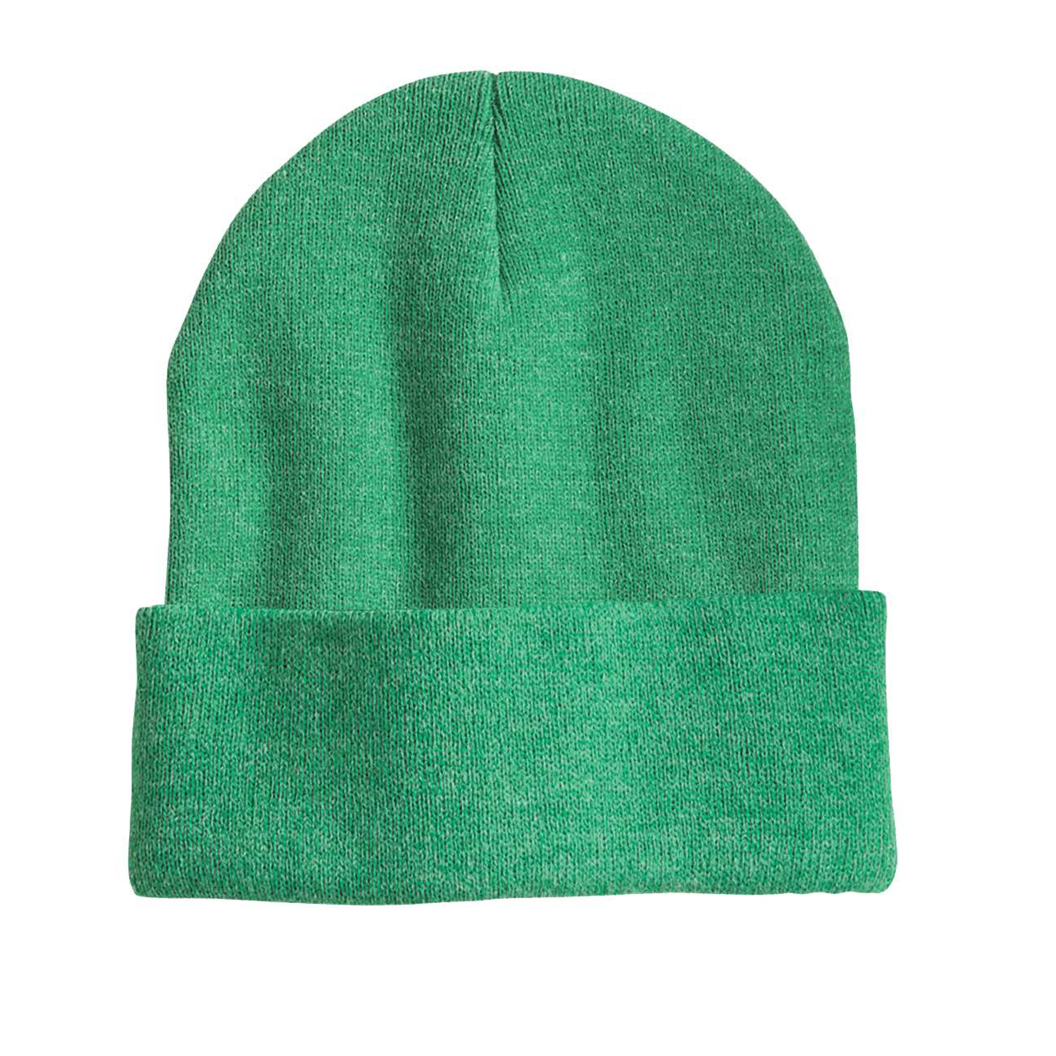 Solid Cuffed Beanie w/ Sewn Woven Patch 2