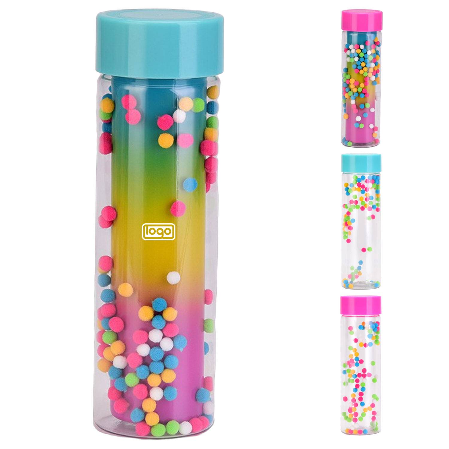 Creative Portable Outdoor Sports Double Wall Pom Cups 10