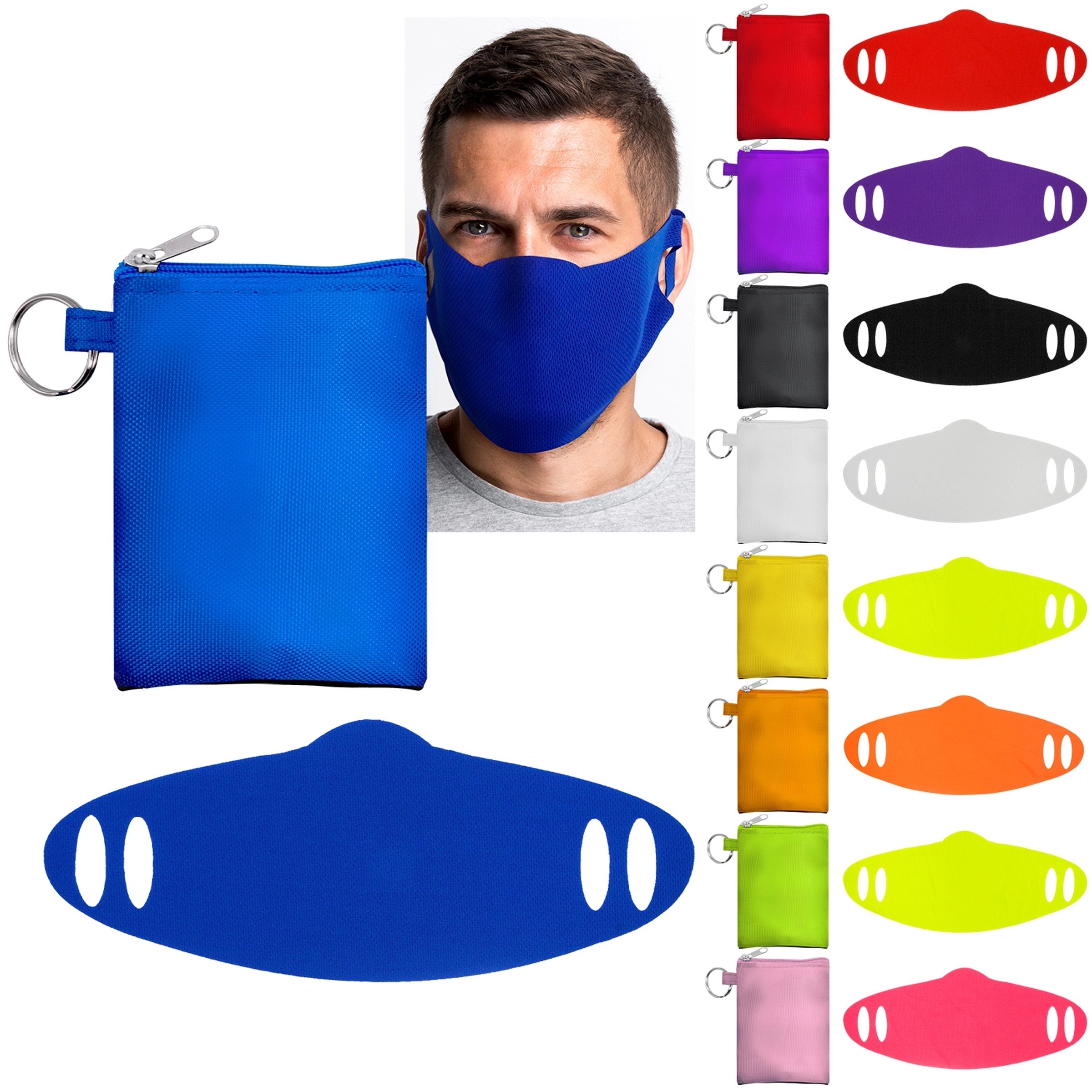 Tall Stretchy Face Mask Pouch 8