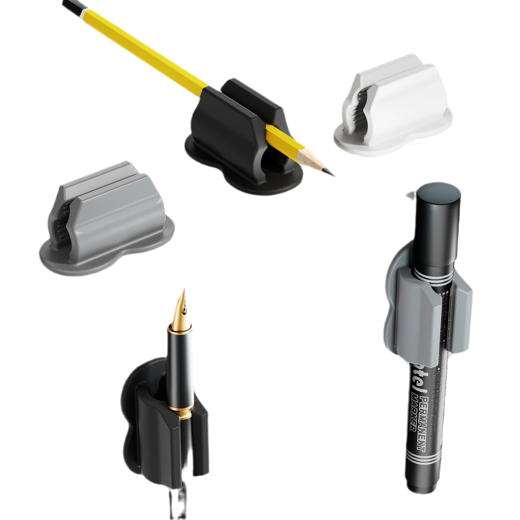 Pen Holder, Adhesive Pencil Pen Holder for Desk & Wall 2