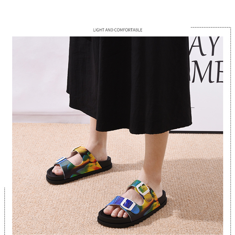 Adjustable Double Straps PVC Slides 7