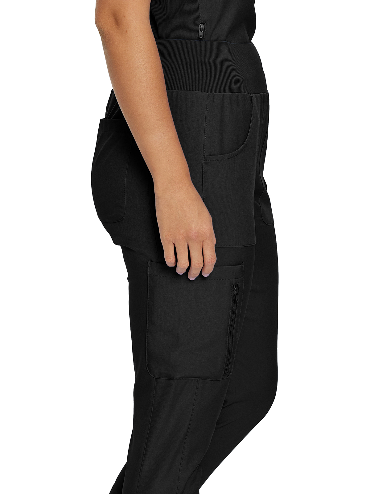 Landau - Forward - Women's Seven-Pocket Mid-Rise Rib-Knit Elastic Waist Jogger Pant 7