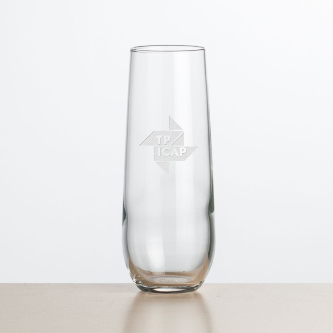 Ossington Stemless Flute - 8.5oz - Deep Etch 5