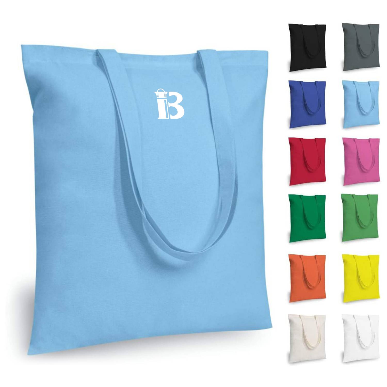 Lightweight Medium Reusable Grocery Shopping Tote Bag, custom tote bag with logo imprint 4