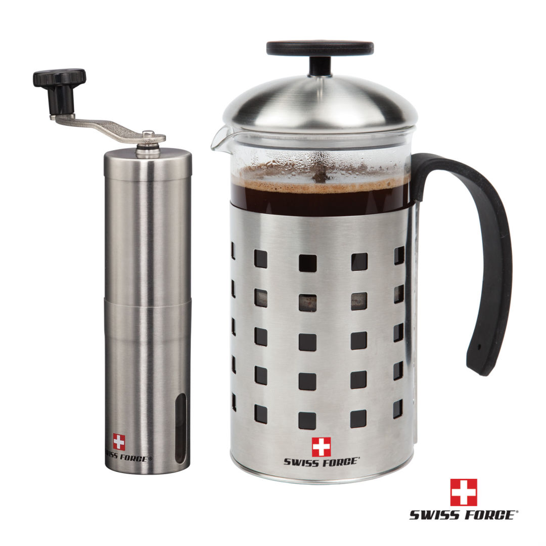 Swiss Force® Geneva Coffee Press and Grinder 2