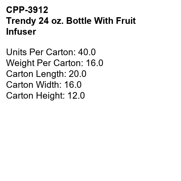Trendy 24 oz. Bottle With Fruit Infuser 5