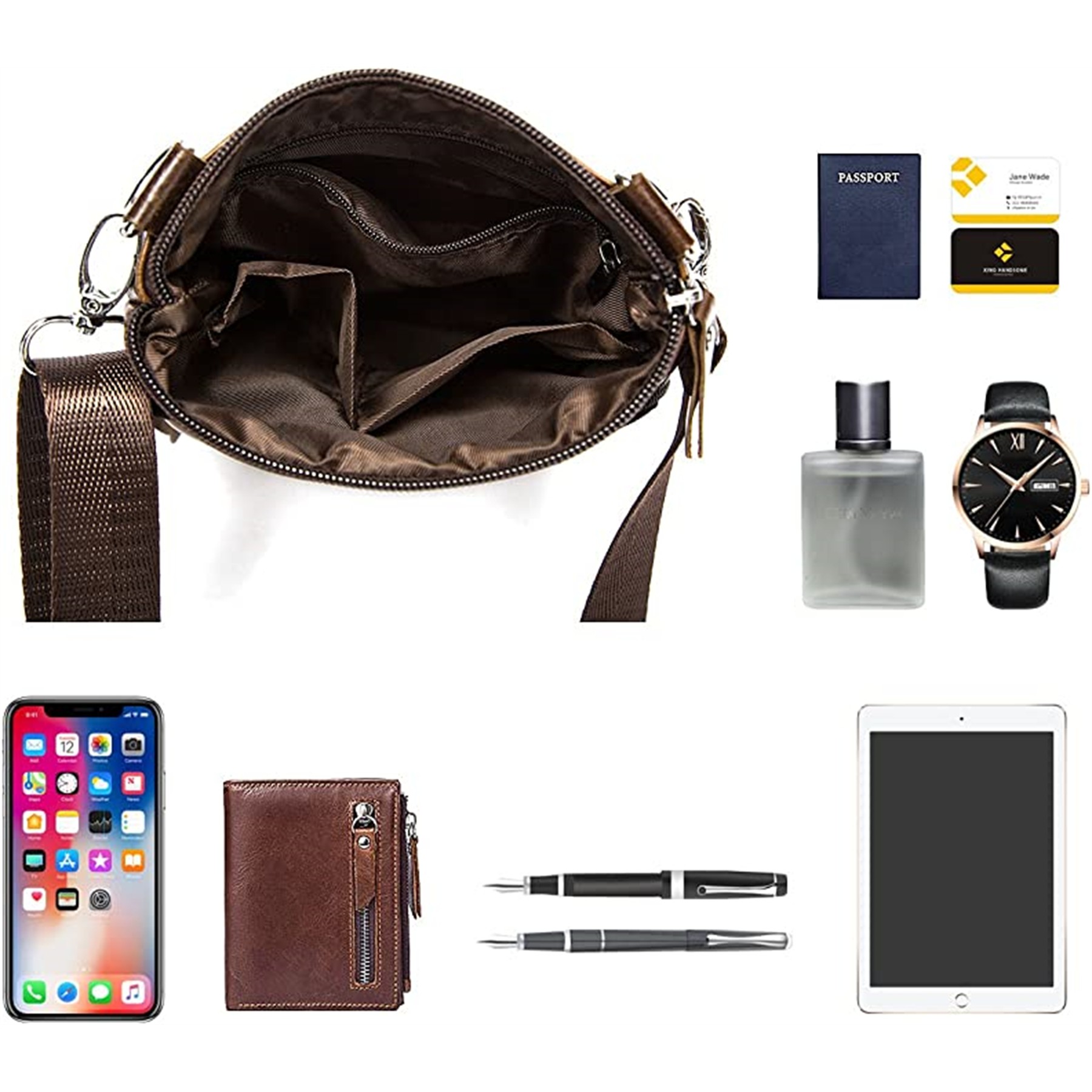 Genuine Leather Crossbody Bag 8