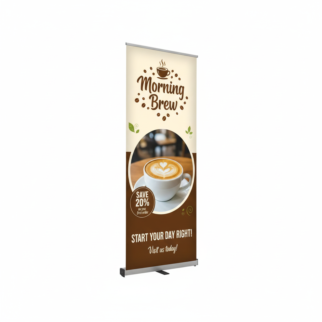 24"W x 80"H Monza™ Fx Retractable Banner Stand Kit, Vinyl 3